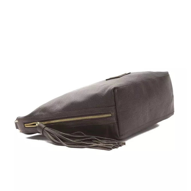 Pompei Donatella Brown Leather Women Shoulder Bag
