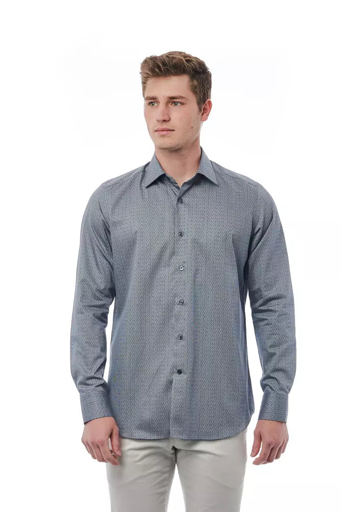 Bagutta Black Cotton Men's Shirt Bagutta