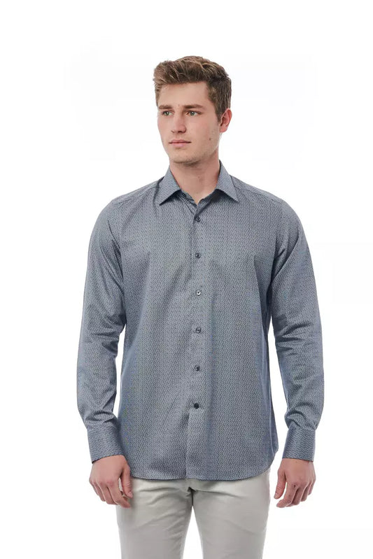 Bagutta Black Cotton Men's Shirt Bagutta