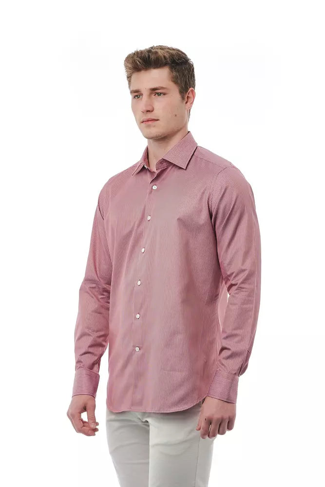 Bagutta Red Cotton Men Shirt Bagutta