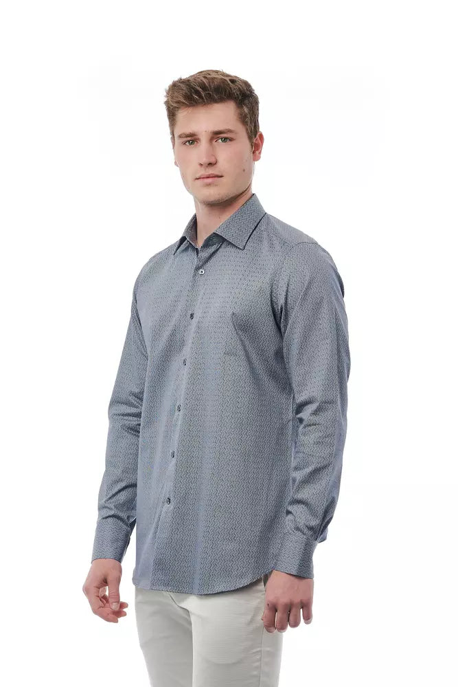 Bagutta Black Cotton Men's Shirt Bagutta