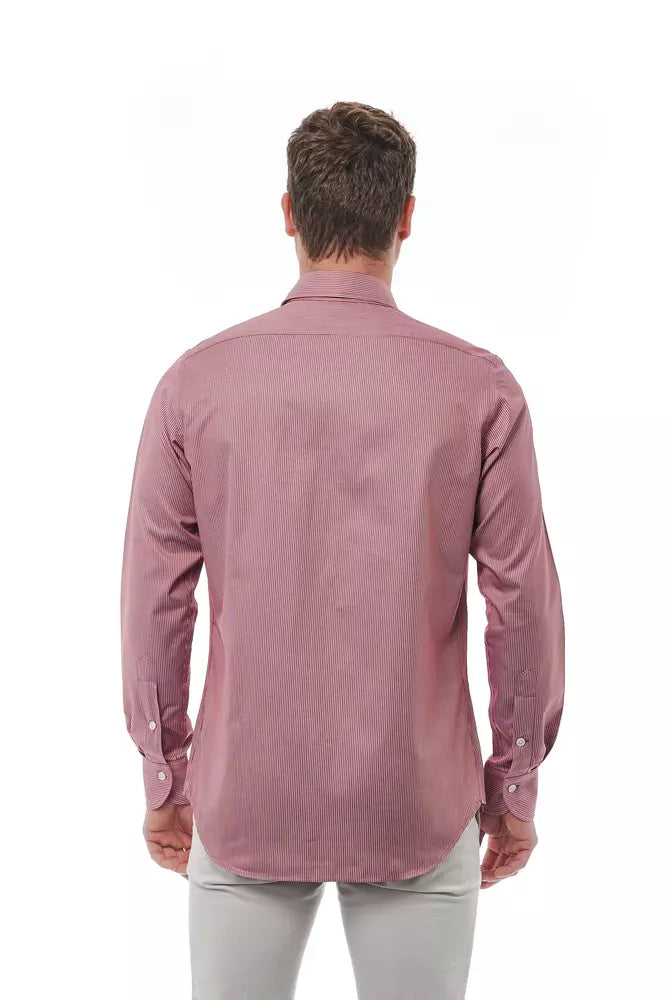 Bagutta Red Cotton Men Shirt Bagutta