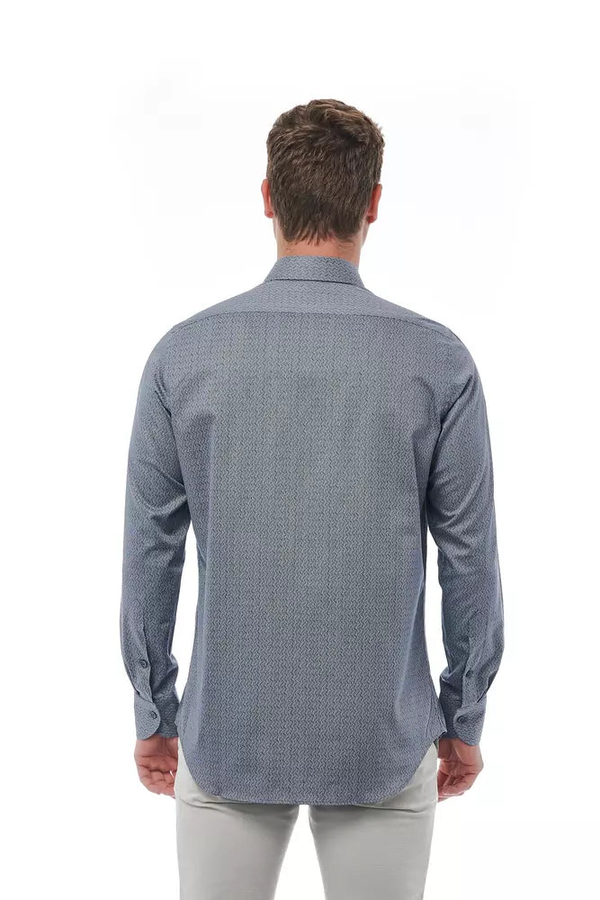 Bagutta Black Cotton Men's Shirt Bagutta