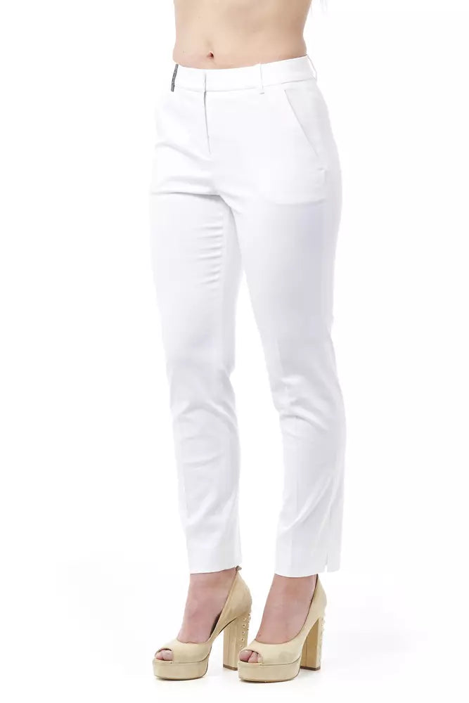 Peserico Chic High Waist Cigarette Leg Trousers Peserico