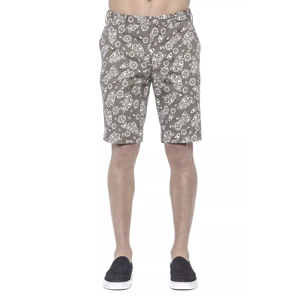 PT Torino Green Cotton Men's Bermuda Shorts