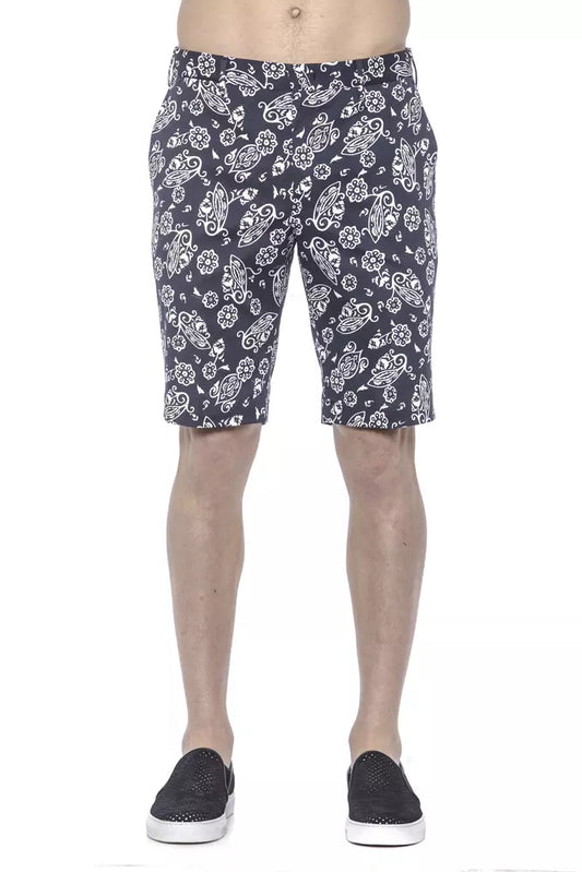 PT Torino Blue Cotton Men Bermuda Short PT Torino
