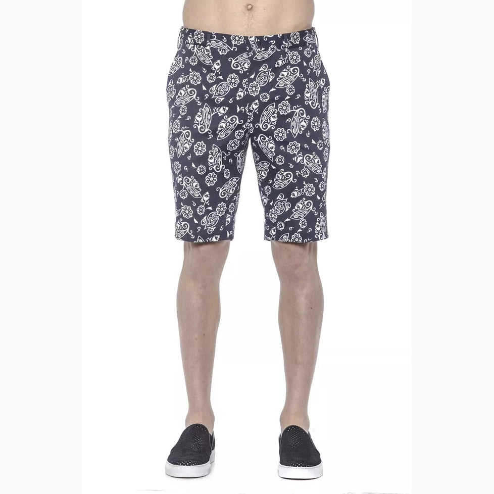 PT Torino Blue Cotton Men's Bermuda Shorts