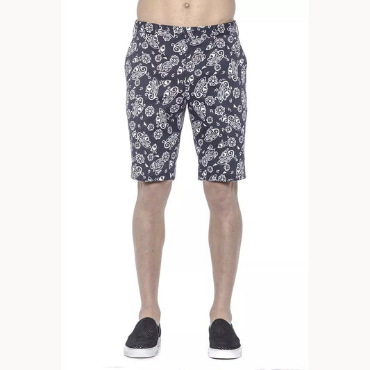 PT Torino Blue Cotton Men's Bermuda Shorts