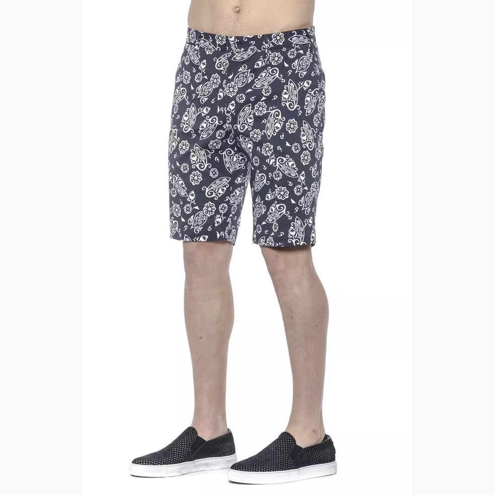 PT Torino Blue Cotton Men's Bermuda Shorts
