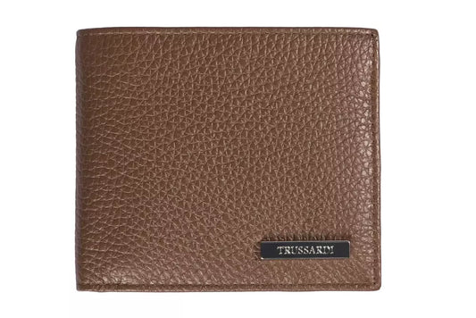 Trussardi Brown Leather Men Wallet Trussardi