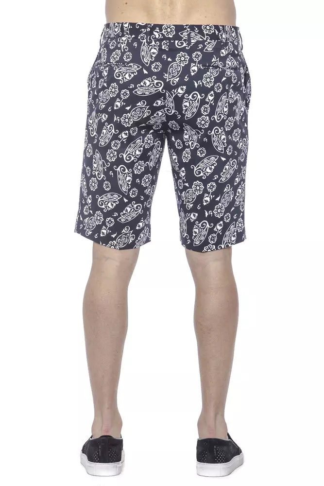 PT Torino Blue Cotton Men Bermuda Short PT Torino