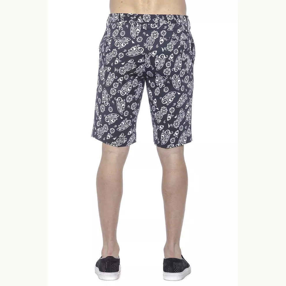 PT Torino Blue Cotton Men's Bermuda Shorts