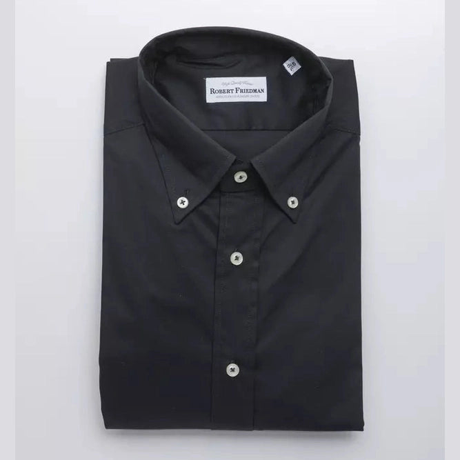 Robert Friedman Black Cotton Men's Shirt