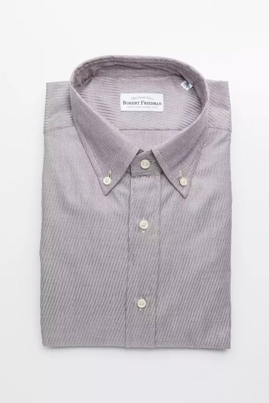 Robert Friedman Beige Cotton Men's Shirt Robert Friedman