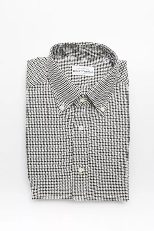 Robert Friedman Beige Cotton Men's Shirt Robert Friedman
