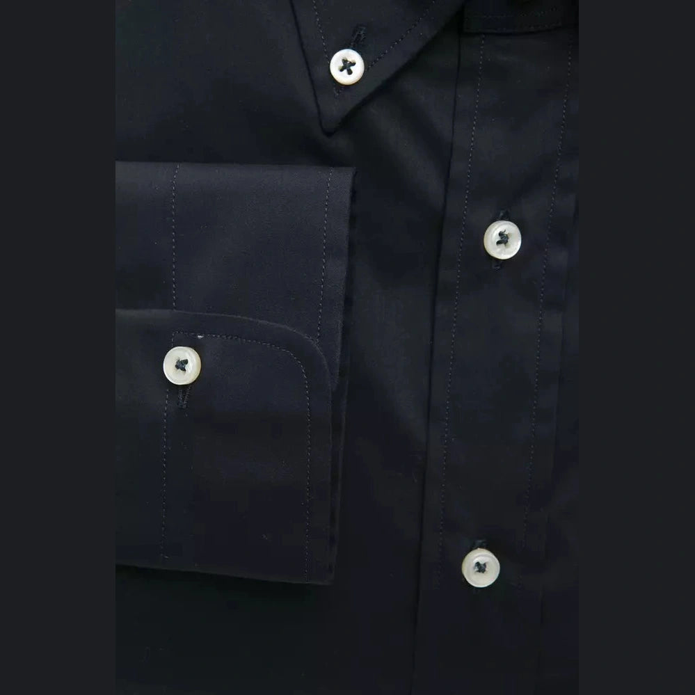 Robert Friedman Black Cotton Men's Shirt