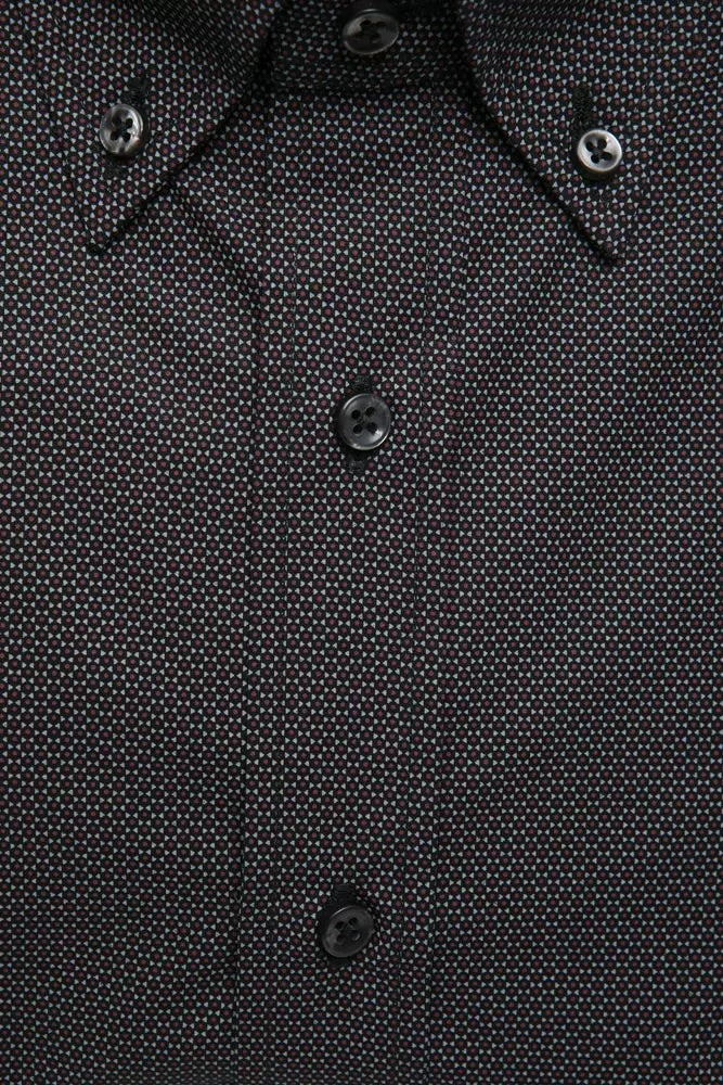 Robert Friedman Black Cotton Men's Shirt Robert Friedman