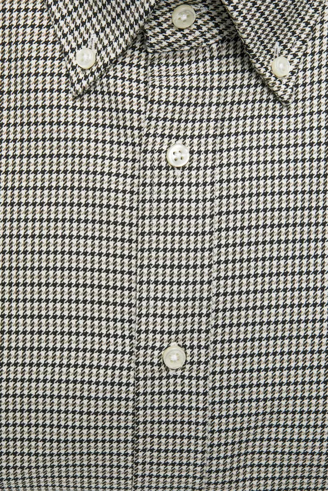 Robert Friedman Beige Cotton Men's Shirt Robert Friedman