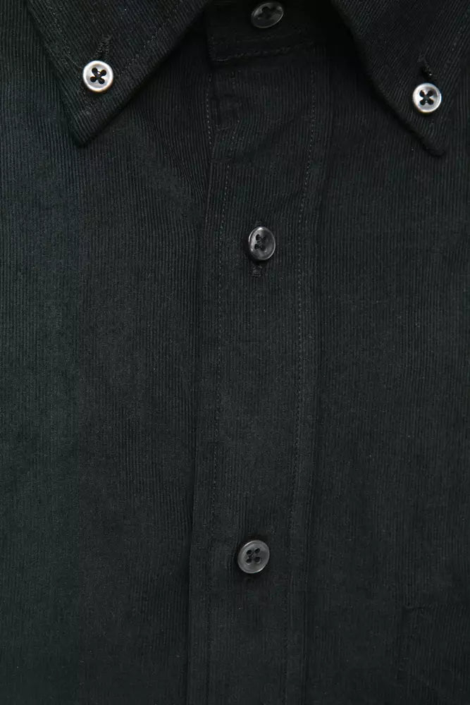 Robert Friedman Black Cotton Men's Shirt Robert Friedman