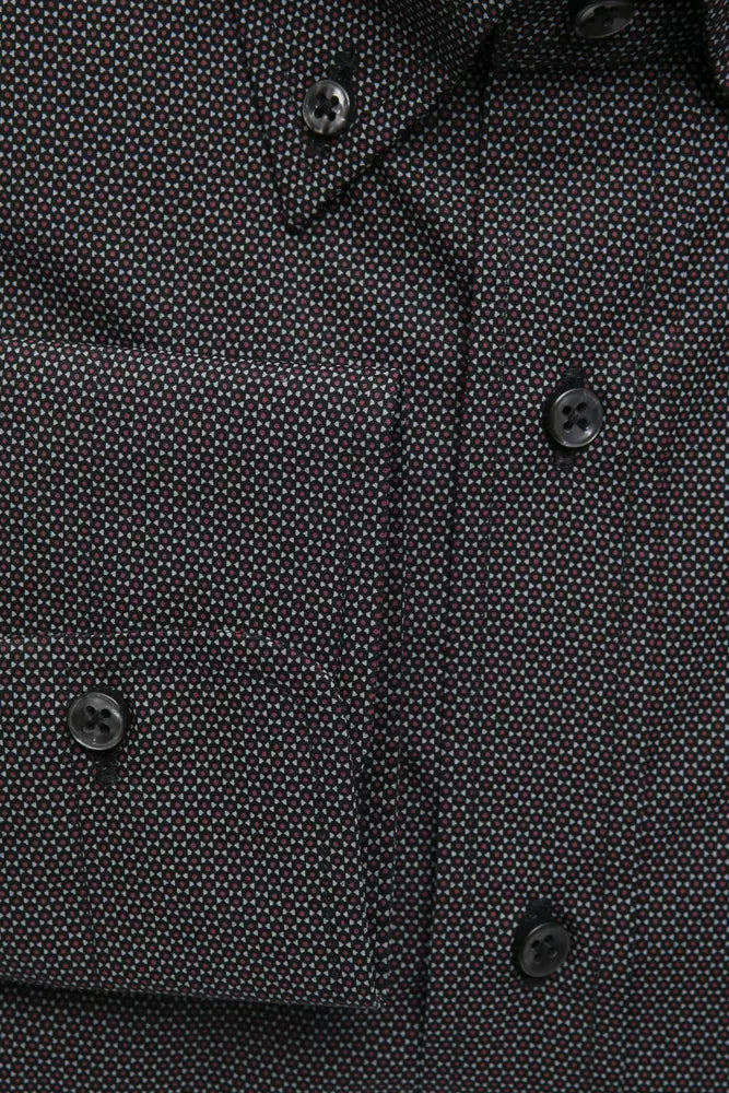 Robert Friedman Black Cotton Men's Shirt Robert Friedman