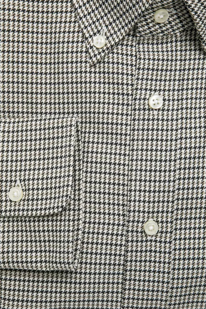 Robert Friedman Beige Cotton Men's Shirt Robert Friedman
