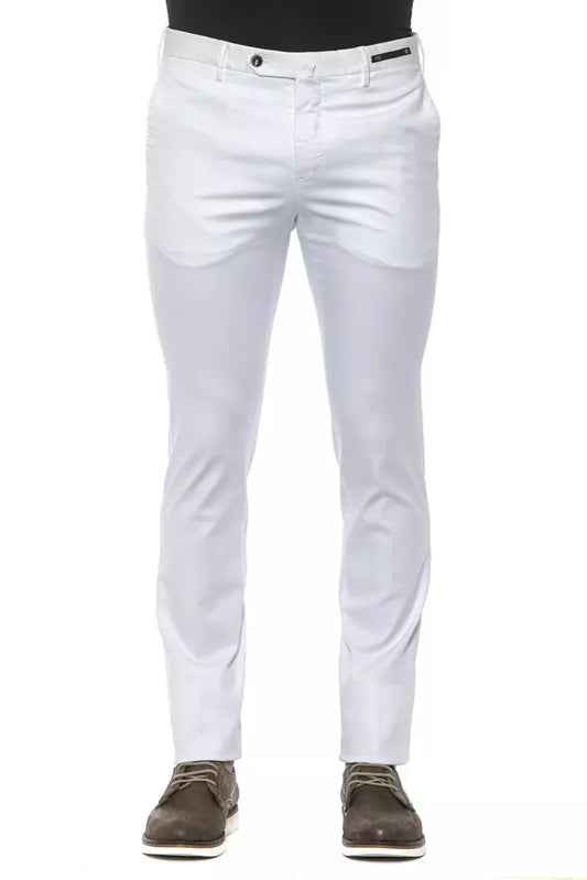 PT Torino White Cotton Men Trouser PT Torino