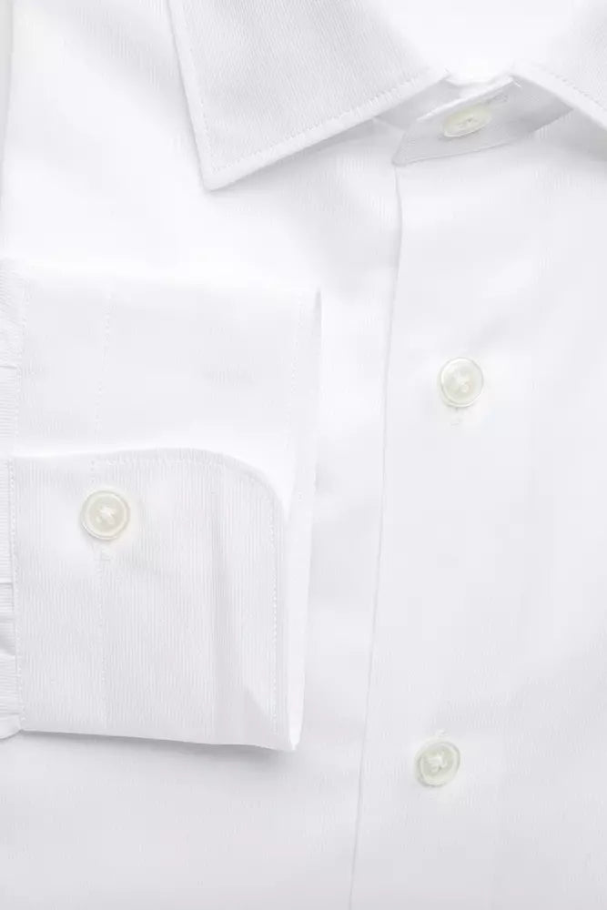 Robert Friedman White Cotton Men's Shirt Robert Friedman