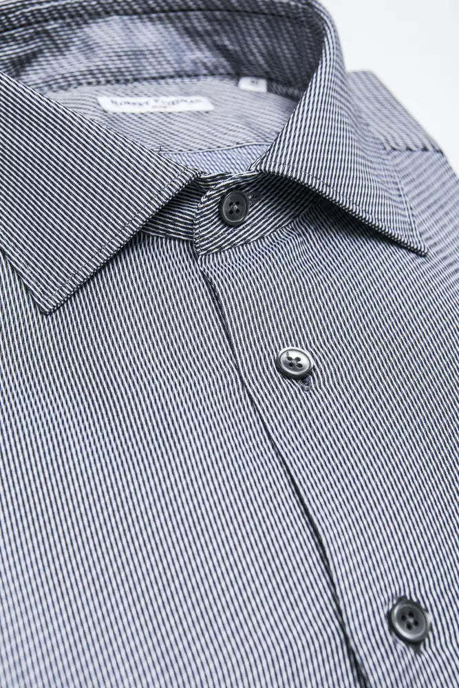 Robert Friedman Blue Cotton Men's Shirt Robert Friedman