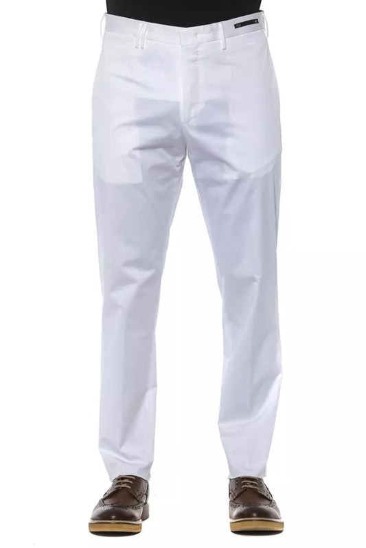 PT Torino White Cotton Men Trousers PT Torino