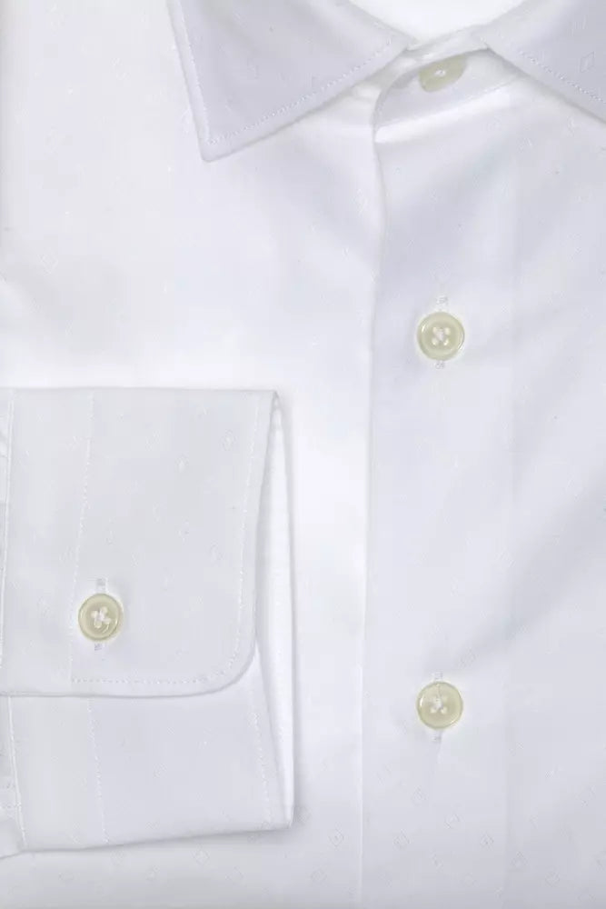 Robert Friedman White Cotton Men Shirt Robert Friedman