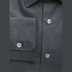 Robert Friedman Black Cotton Men's Slim Shirt