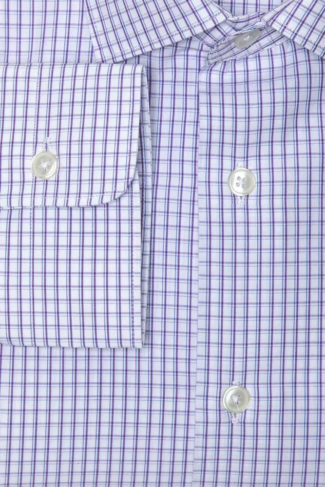 Robert Friedman Burgundy Cotton Men Shirt Robert Friedman