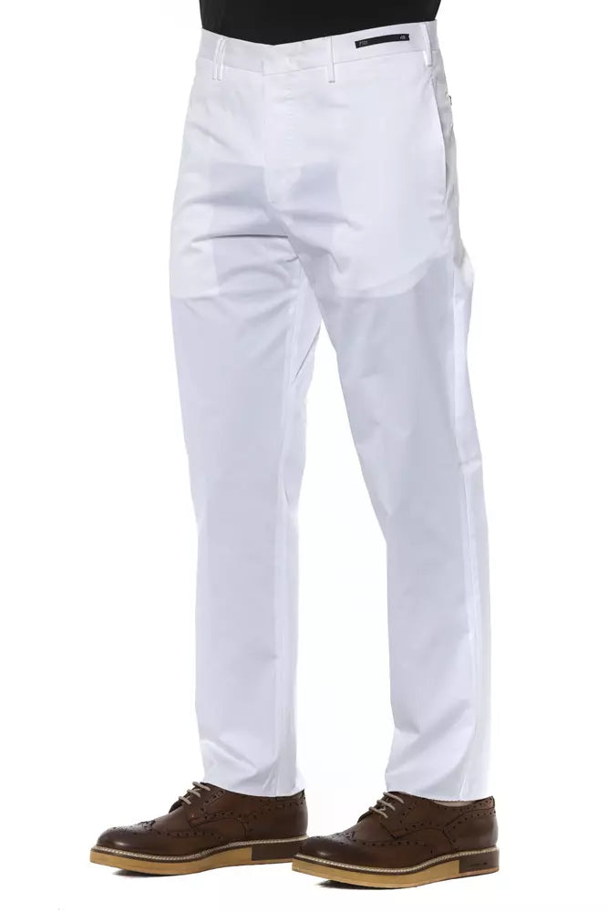 PT Torino White Cotton Men Trousers PT Torino