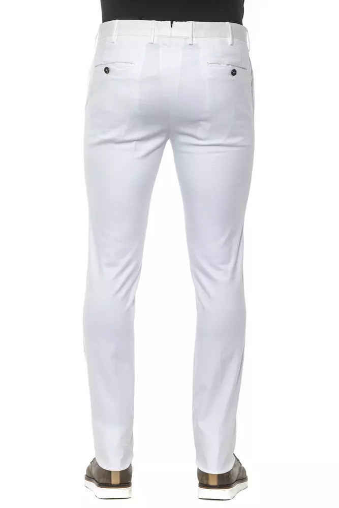PT Torino White Cotton Men Trouser PT Torino