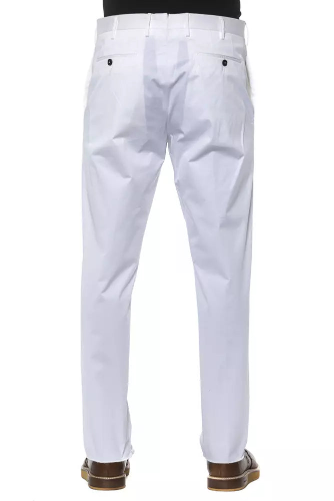 PT Torino White Cotton Men Trousers PT Torino