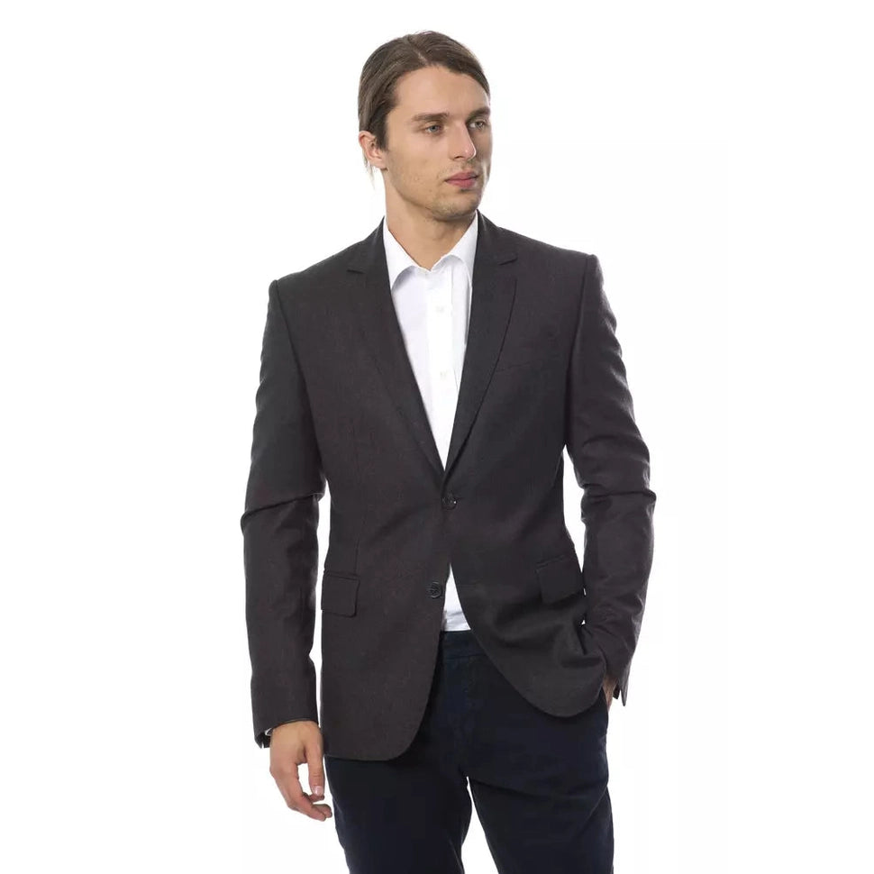Verri Gray Wool Men Blazer Verri