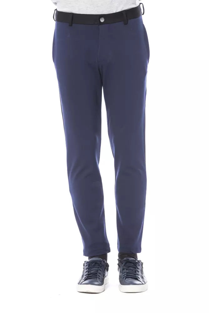 Verri Blue Viscose Men's Pant Verri