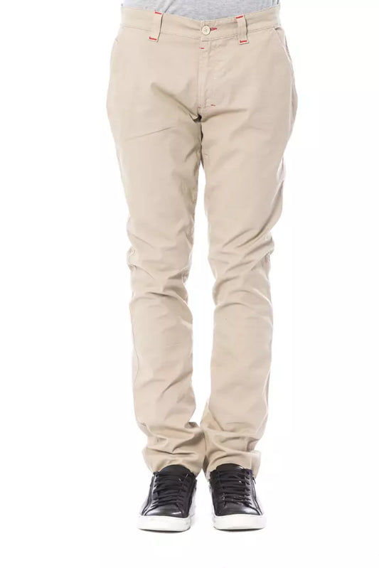 Verri Beige Cotton Men Chino Pant Verri