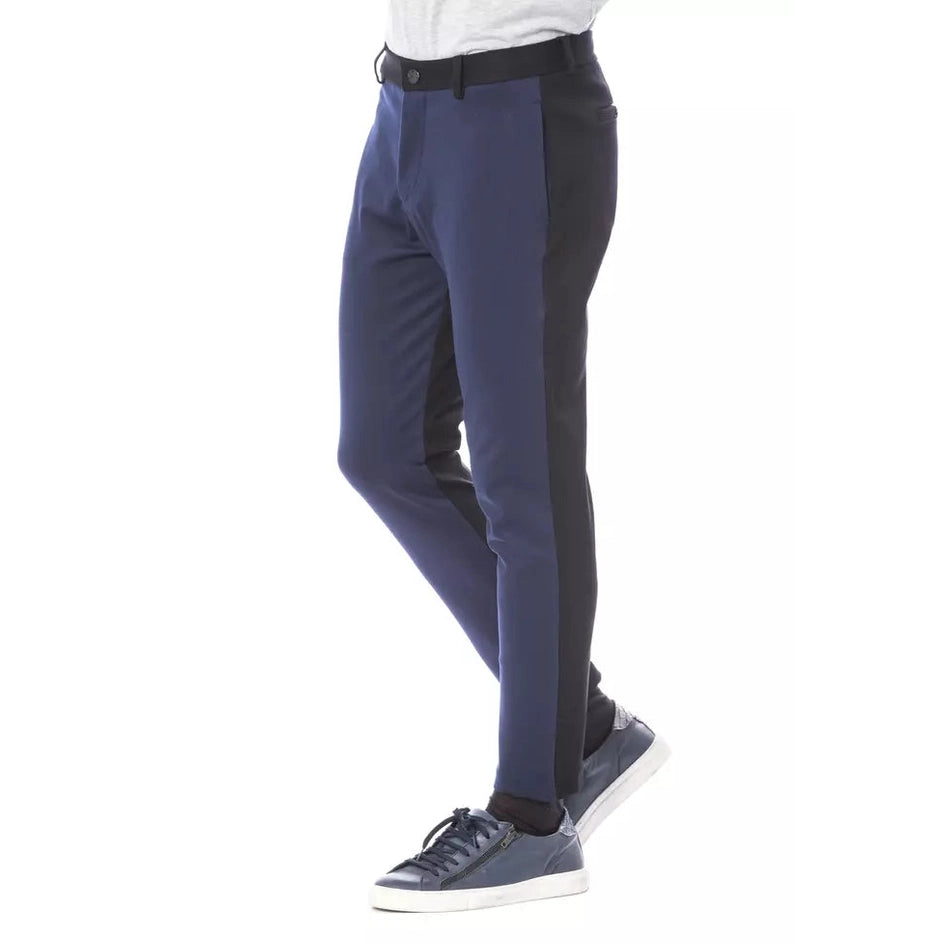 Verri Blue Viscose Men Pant