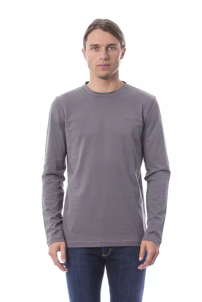 Verri "Gray Cotton Men T-Shirt" Verri