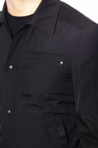 Verri Black Cotton Men's Bomber Jacket