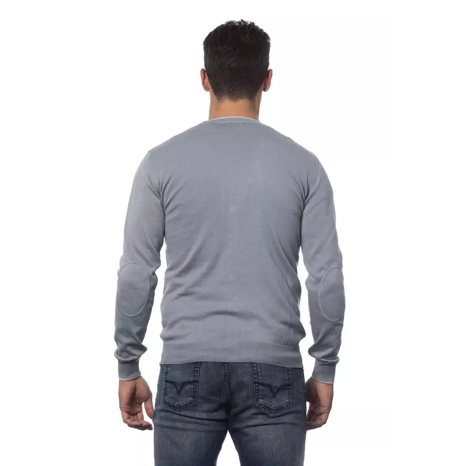 Verri Gray Cotton Men Cardigan