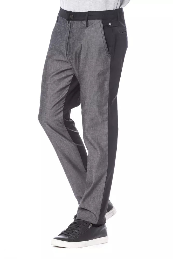 Verri Black Cotton Men Pants Verri