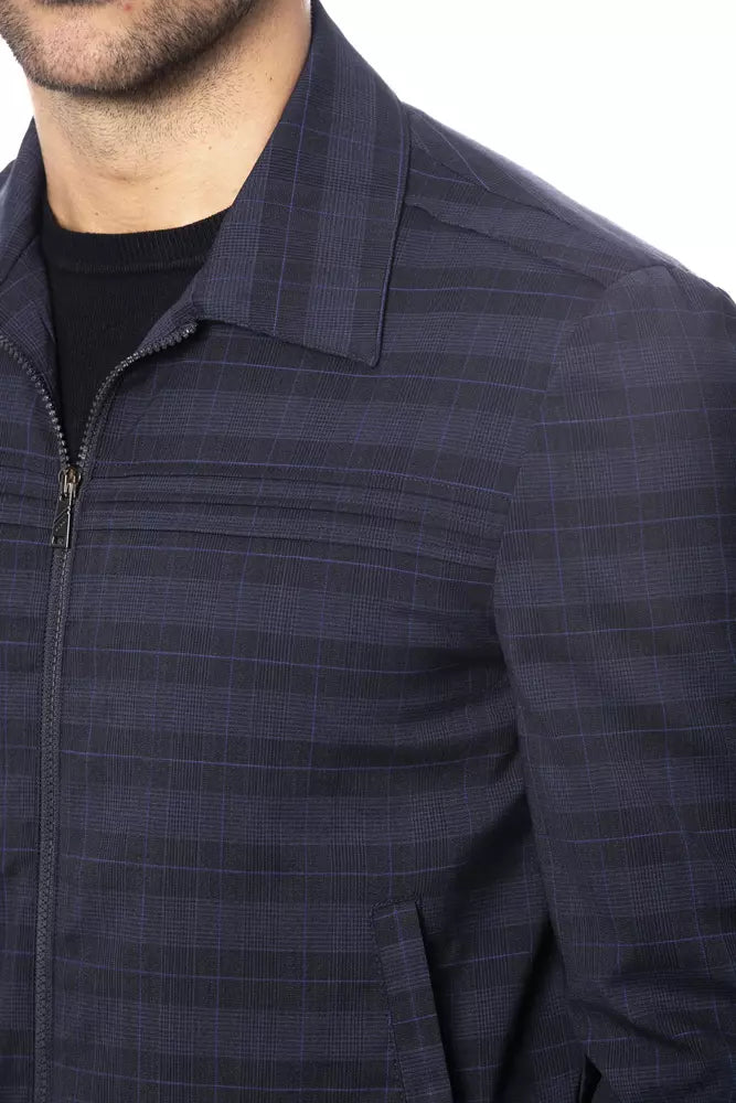Verri Blue Wool Men Jacket Verri