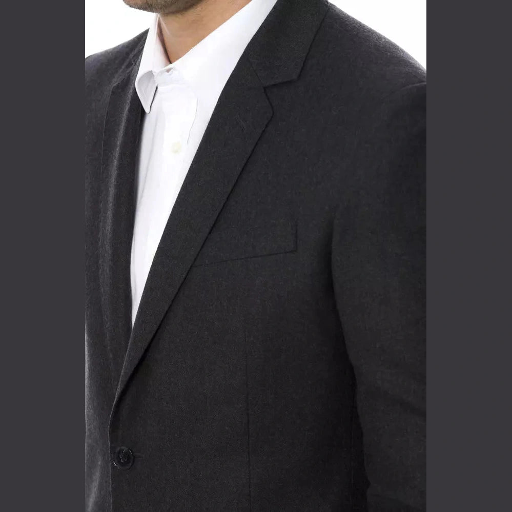Verri Gray Wool Men Blazer Verri