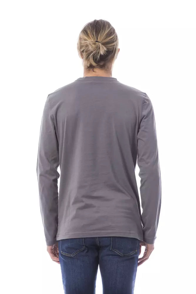 Verri "Gray Cotton Men T-Shirt" Verri