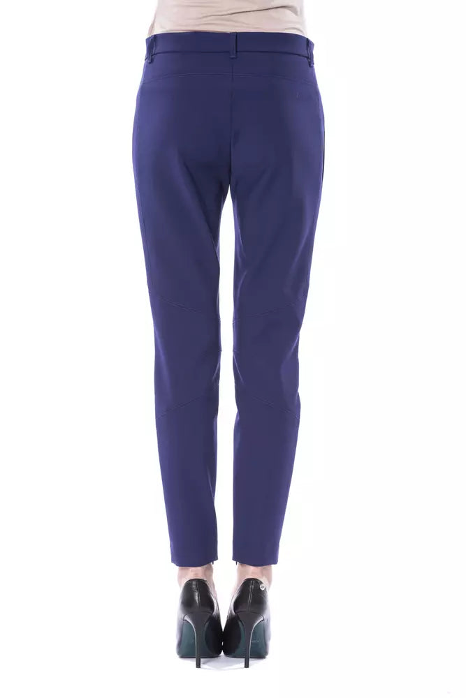 BYBLOS Blue Polyester Women Pants BYBLOS