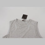 Ermanno Scervino Grey Sleeveless Men Pullover T-shirt