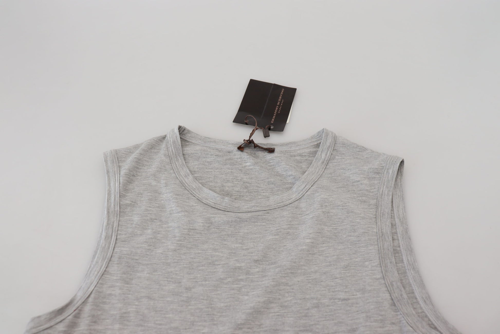 Ermanno Scervino Grey Sleeveless Men Pullover T-shirt Ermanno Scervino