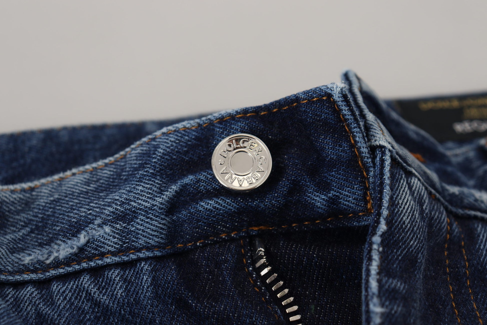 Dolce & Gabbana Blue Cotton Tattered Men Denim Jeans Dolce & Gabbana